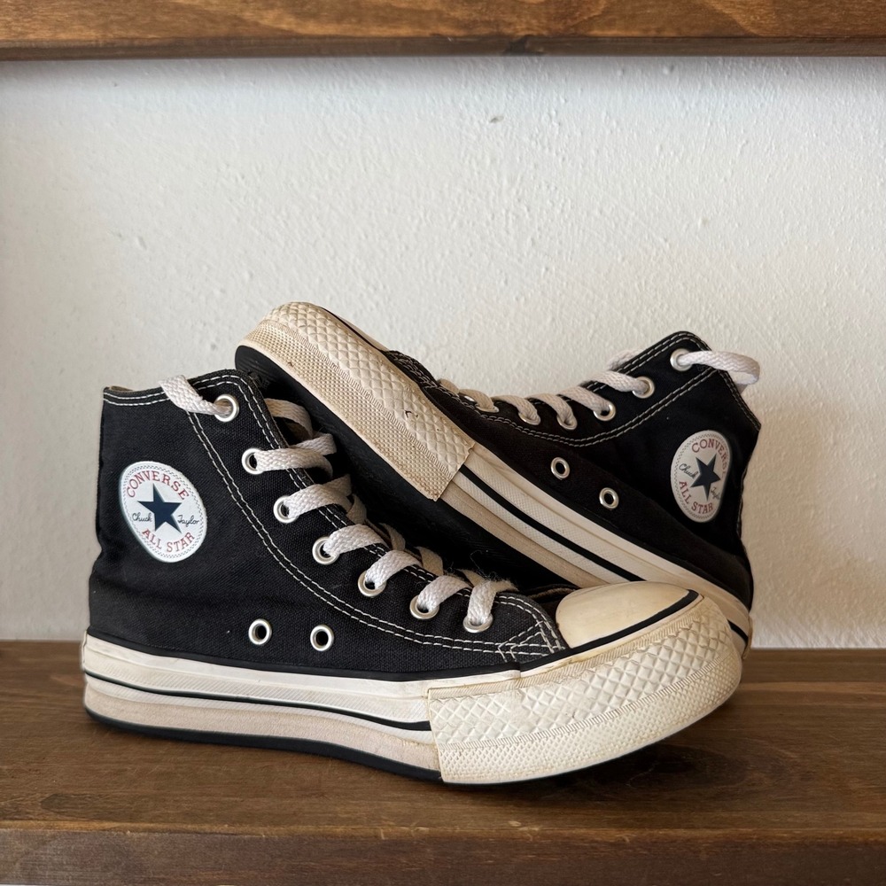 Converse Sneakers Kids Size 3 Chuck Taylor All Star Black High Top Classic Canva